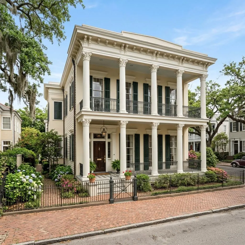 Classic historic New Orleans home exterior